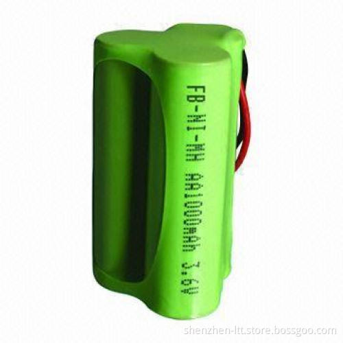 NiMH AA x 1,000mAh Rechargeable Battery Pack with UL/CE/RoHS Marks, 3.6V Voltage, Long Life Cycle